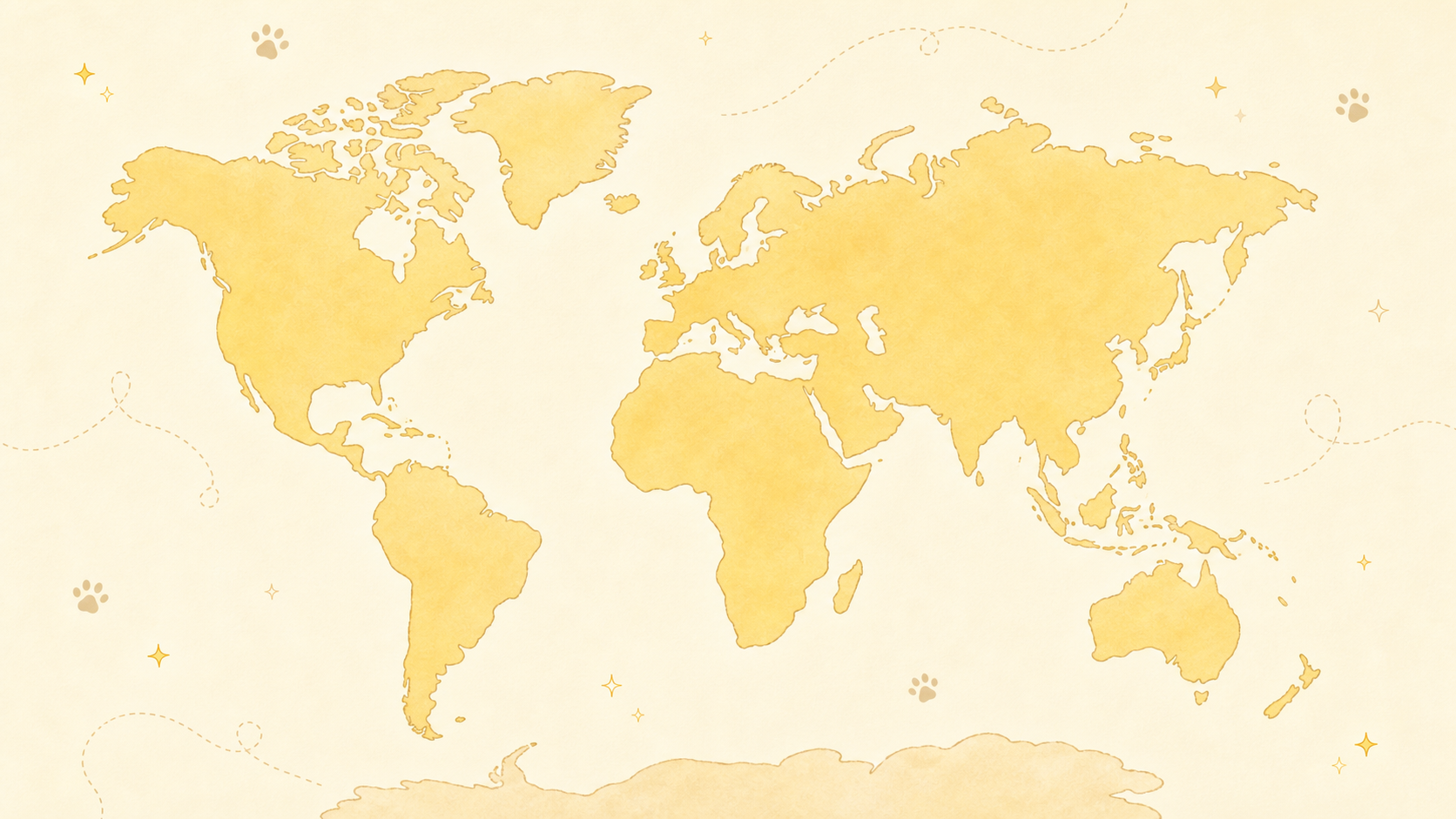 World map of Bananacurls kitten forever homes